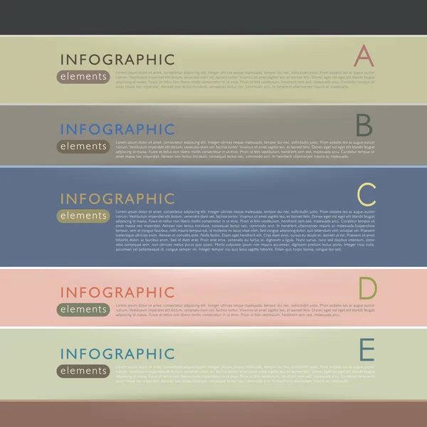 Vector abstract papier infographics — Stockvector