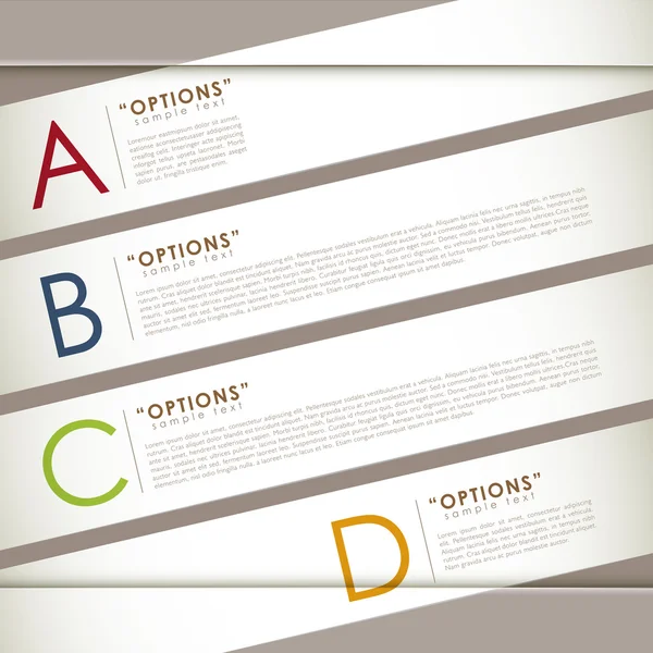 Vector abstracto 3d papel infografías — Archivo Imágenes Vectoriales