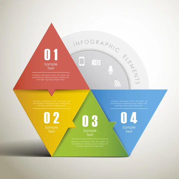 Διάνυσμα αφηρημένα 3d infographics χαρτί — Διανυσματικό Αρχείο