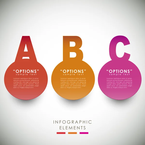 Vector abstracto 3d papel infografías — Archivo Imágenes Vectoriales