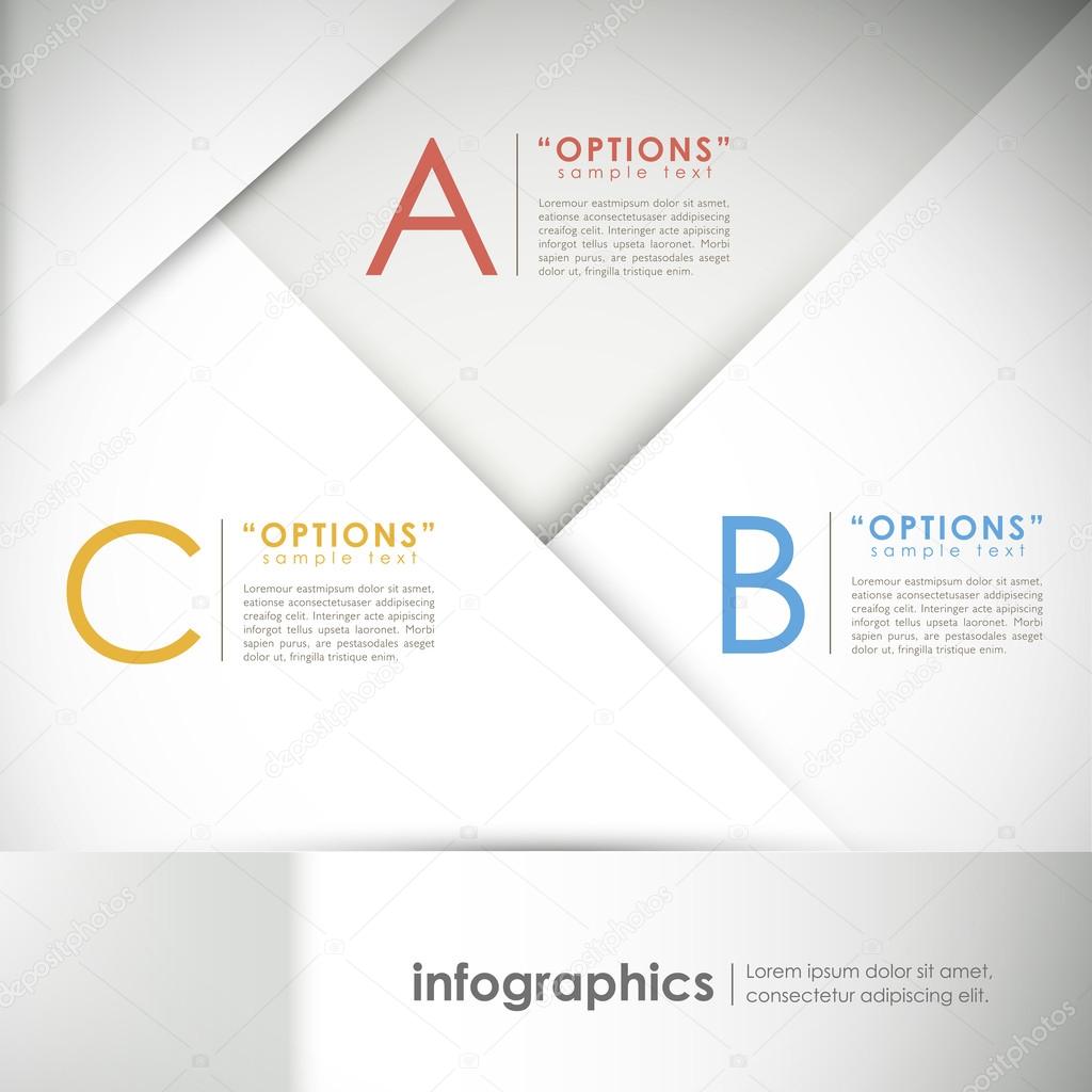 Abstract paper infographic elements