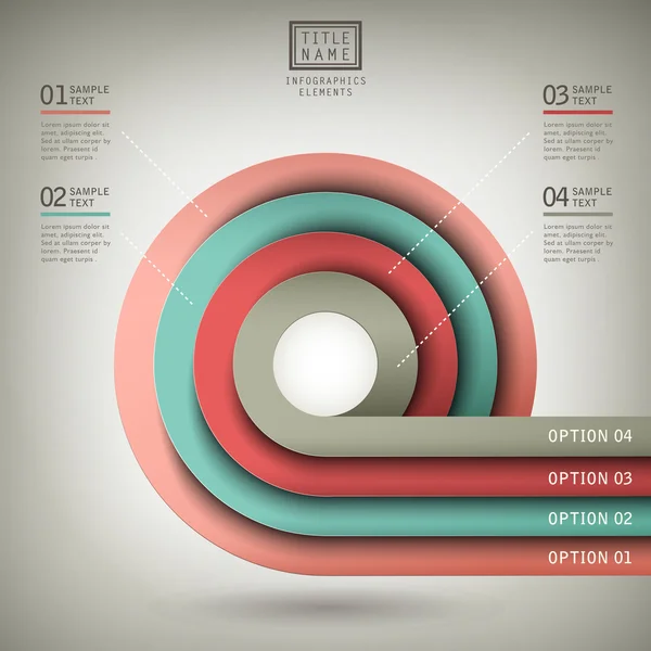 Vektor abstrakte 3D Papier Infografiken — Stockvektor