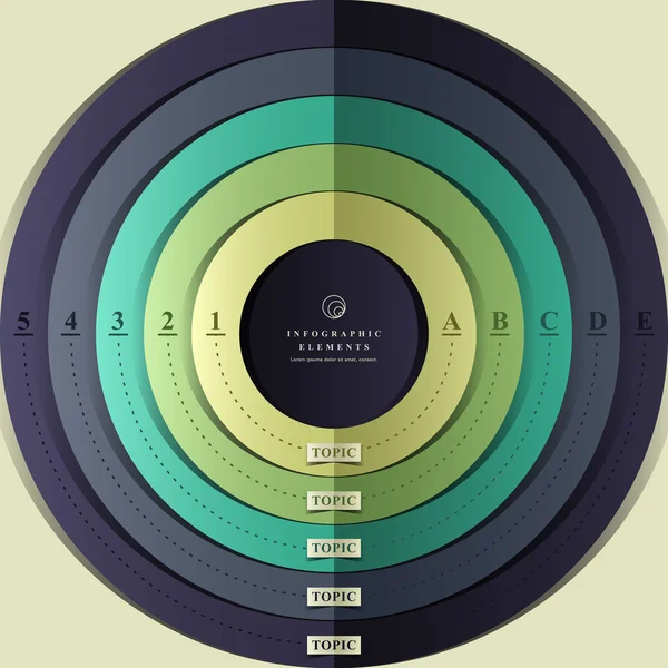 Vector abstract 3d target infographics — Stock Vector