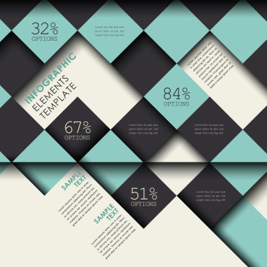 vektör soyut 3d kağıt bilgi grafikleri