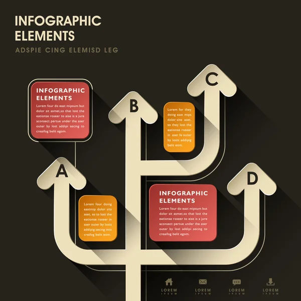 Vector abstract 3d paper infographics — Stock Vector