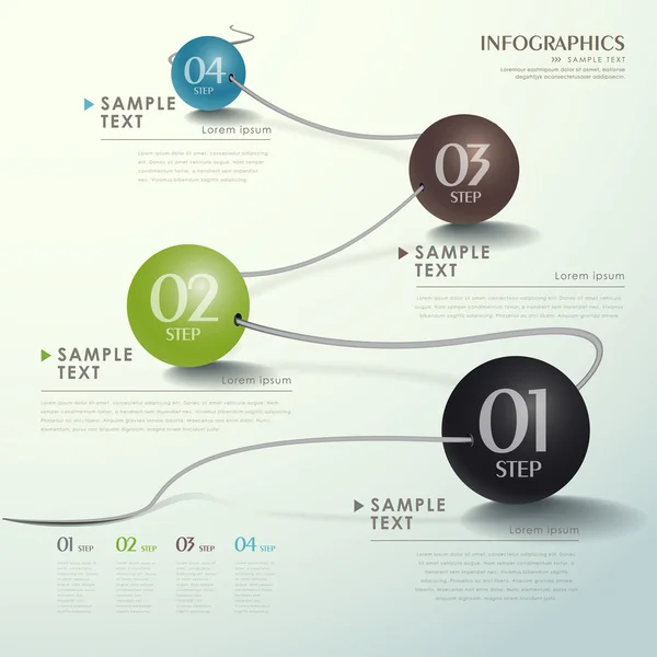 Vektor abstrakt 3d ball infographics — Stock vektor