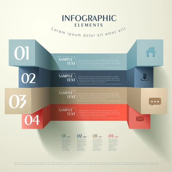 Vector abstract 3d cube infographics — Stock Vector