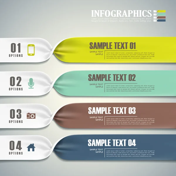 Infographie vectorielle abstraite de bannière 3D — Image vectorielle