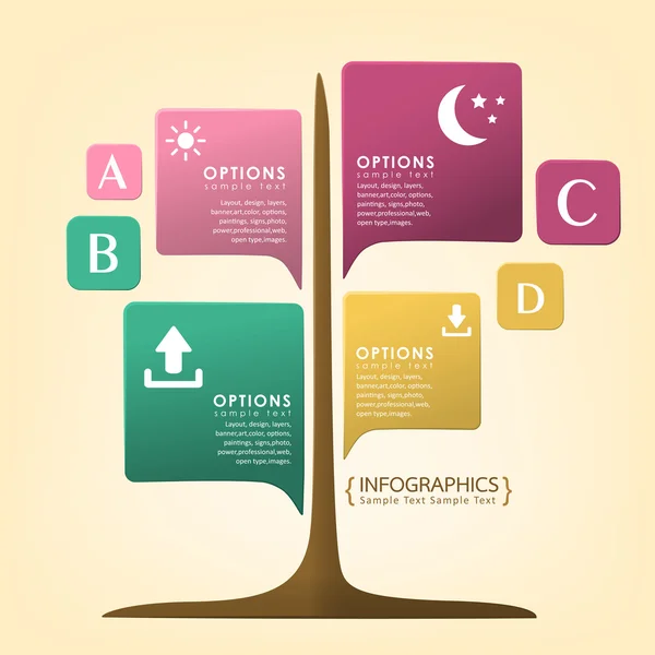 Disegno astratto infografico — Vettoriale Stock