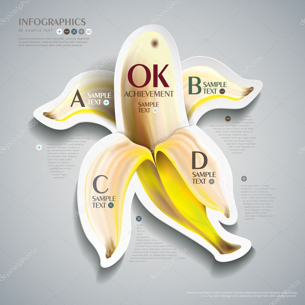 Abstract Banana Infographics Design Abstract Banana Infographics Design Stock Vector