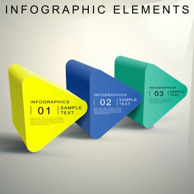 soyut 3d üçgen prizma infographics