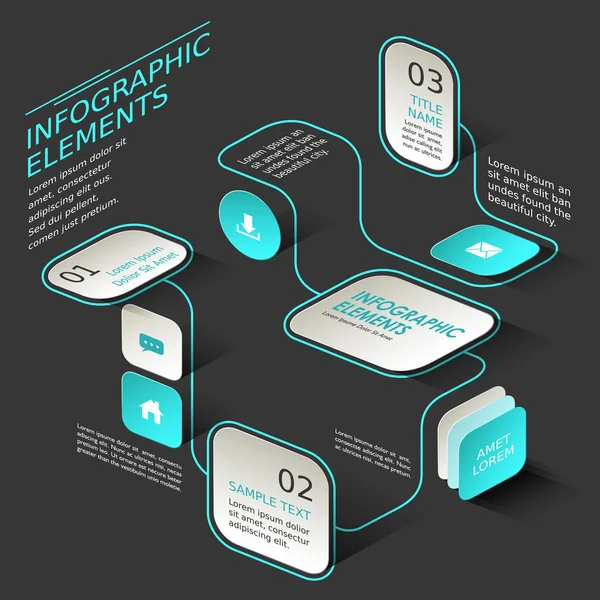 Abstract flow chart infographics — Stock Vector