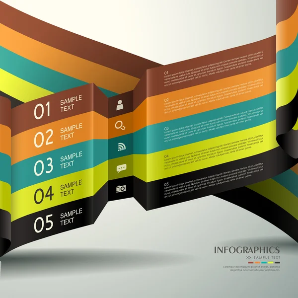 Streszczenie Infografika papieru 3D — Wektor stockowy