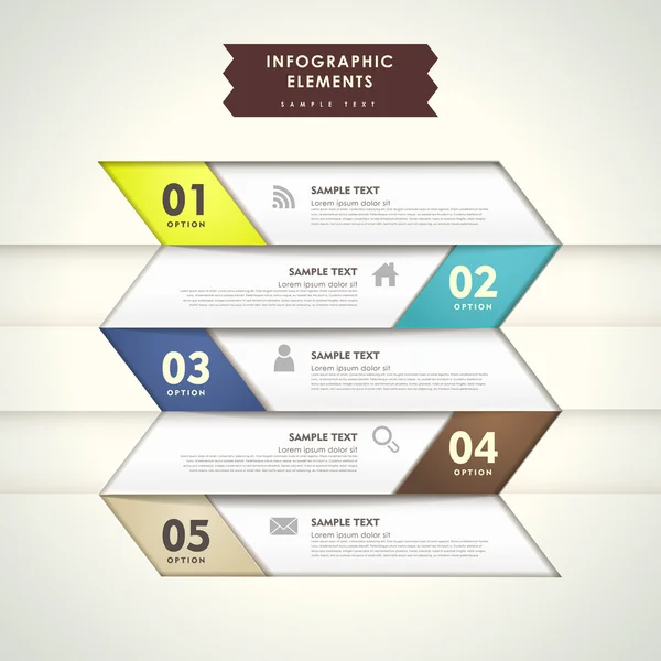 Sammanfattning av 3D Paper Infographics — Stock vektor