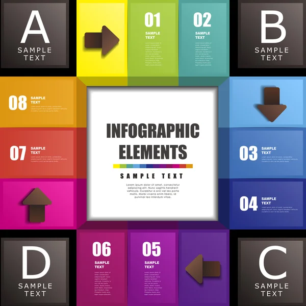 Resumo 3d cubo infográficos — Vetor de Stock