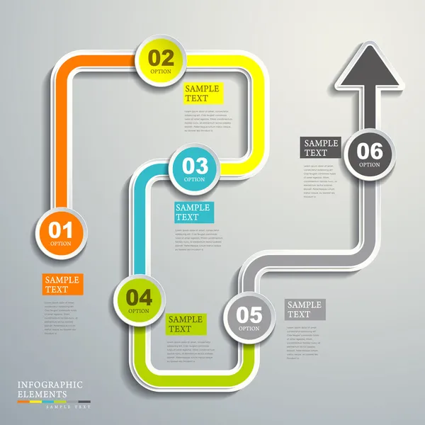 Abstraktní vývojový diagram infografiky — Stockový vektor