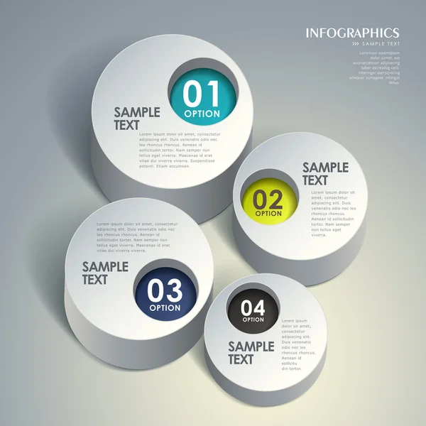 Abstracto 3d cilindro infografías — Archivo Imágenes Vectoriales