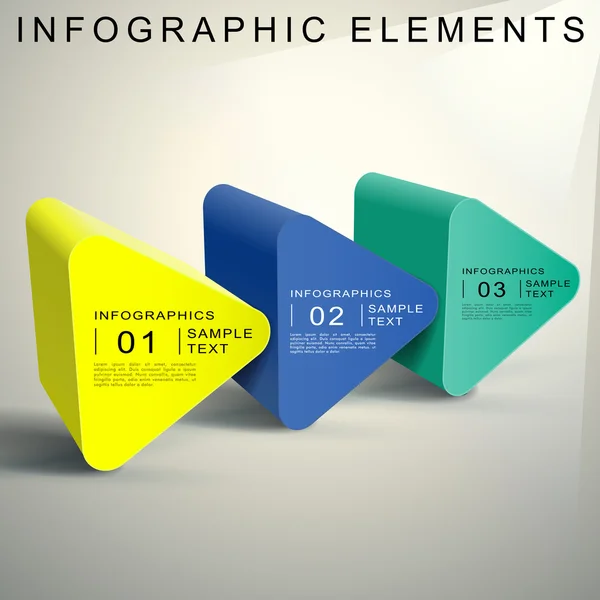 Abstracto 3d prisma triangular infografías — Vector de stock