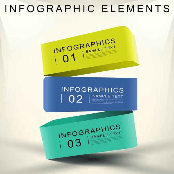 Abstract 3d cube infographics — Stock Vector