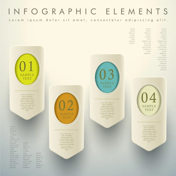 Abstrakt 3D-tagg infografik — Stock vektor