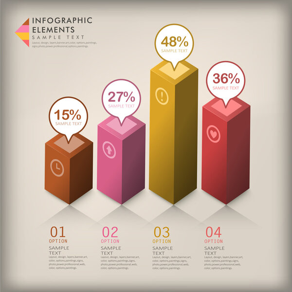 Абстрактная 3d-инфографика
