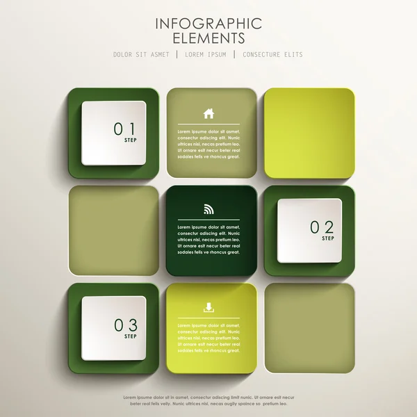 Abstrato 3d tag infográficos — Vetor de Stock