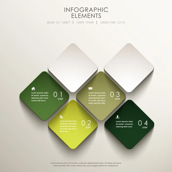 Abstrakte 3D-Tag-Infografiken — Stockvektor