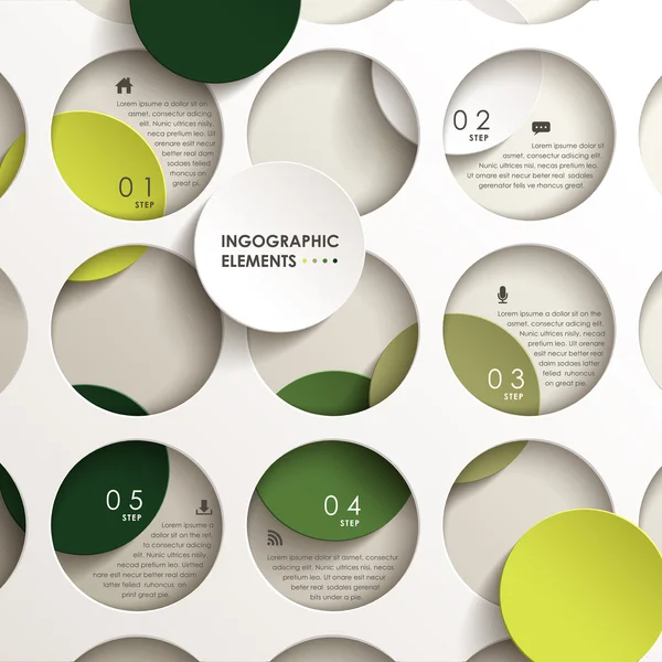 Abstract 3D Paper Infographics — Stockvector