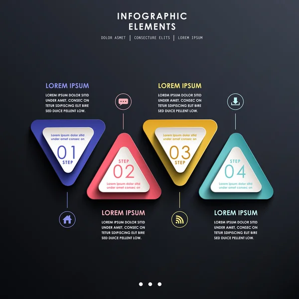 Abstraktní 3D tag infographics — Stockový vektor