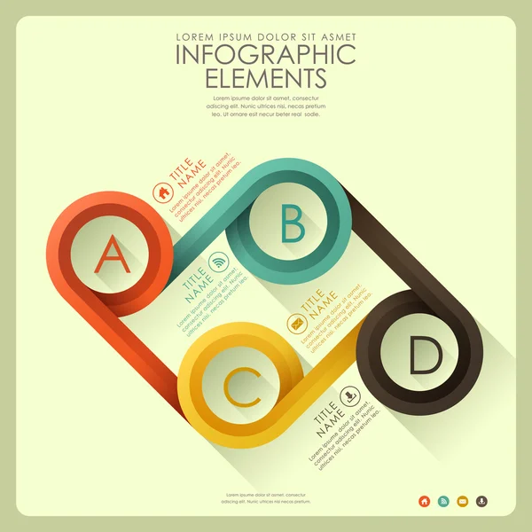 Αφηρημένη 3D Infographics — Διανυσματικό Αρχείο