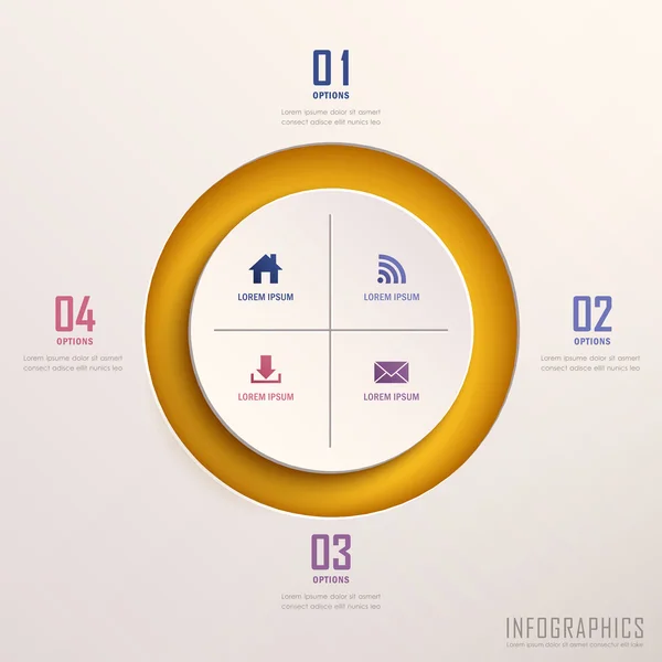 Resumo 3d anel infográficos —  Vetores de Stock