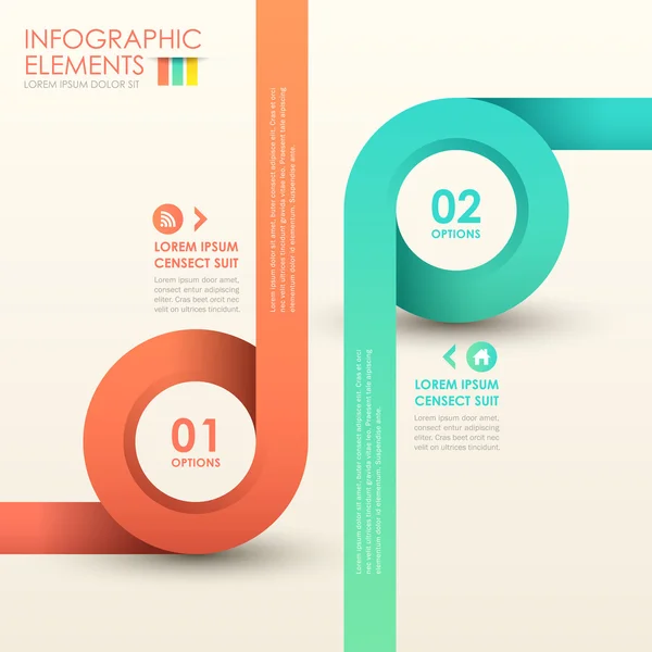 Infografías de papel 3D abstractas — Archivo Imágenes Vectoriales