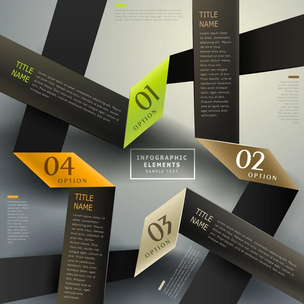 Abstract 3D Paper Infographics — Stockvector