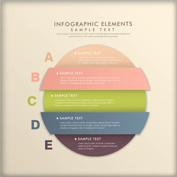 Abstrakte 3D-Papier-Infografiken — Stockvektor