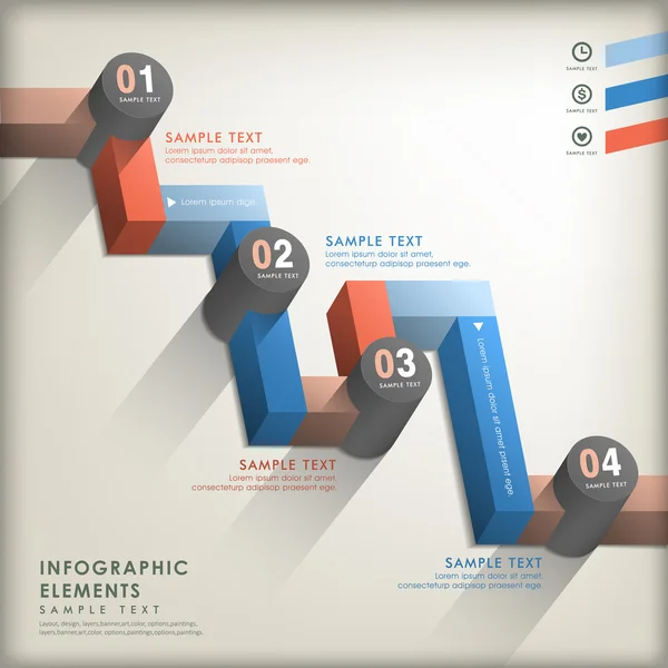 Infographie routière 3D abstraite — Image vectorielle