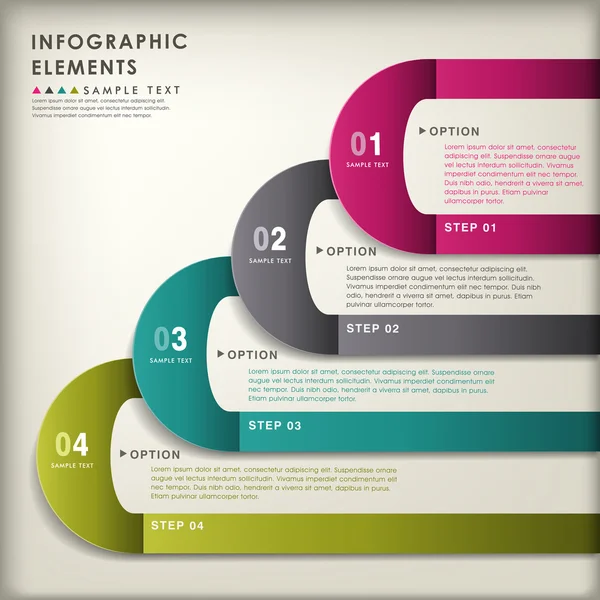 Infografías de papel 3D abstractas — Archivo Imágenes Vectoriales