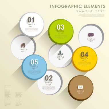 soyut daire infographics