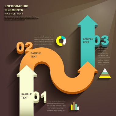 3D ok infographics soyut