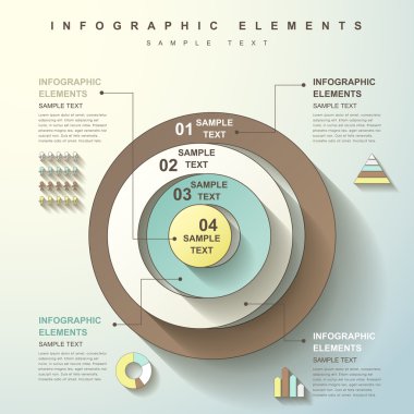 soyut daire kule infographics