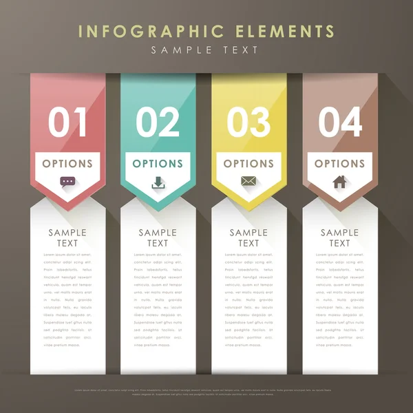 Infografías abstractas del banner — Vector de stock