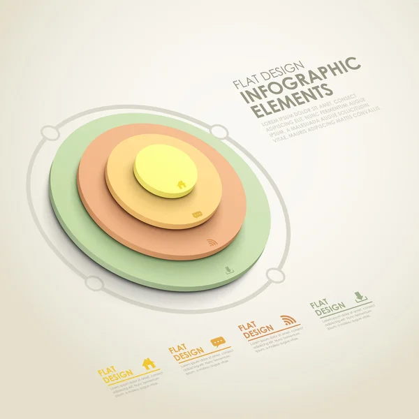 Infographie abstraite tour circulaire — Image vectorielle