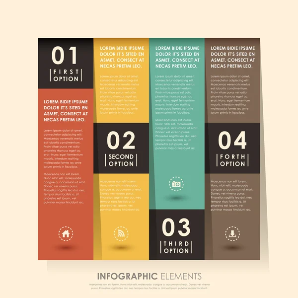 Infográficos de banner abstrato — Vetor de Stock