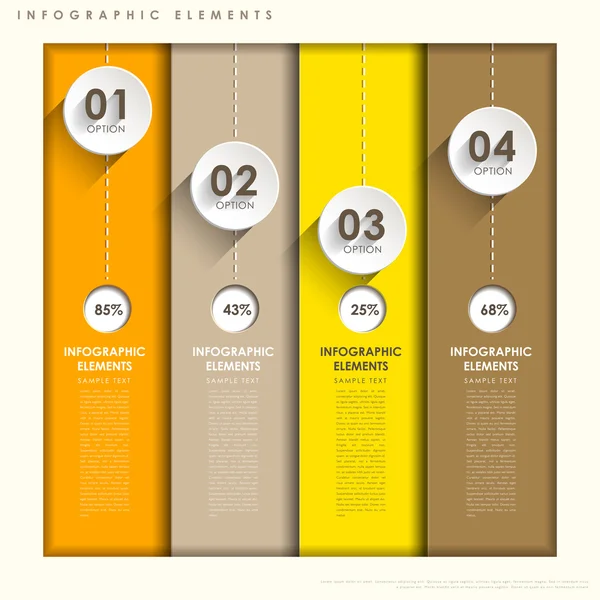 Infographies abstraites de bannière — Image vectorielle