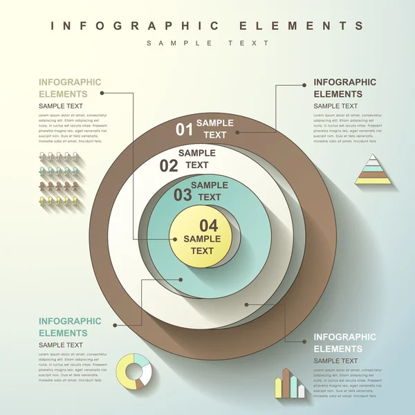 Astratto cerchio torre infografica — Vettoriale Stock