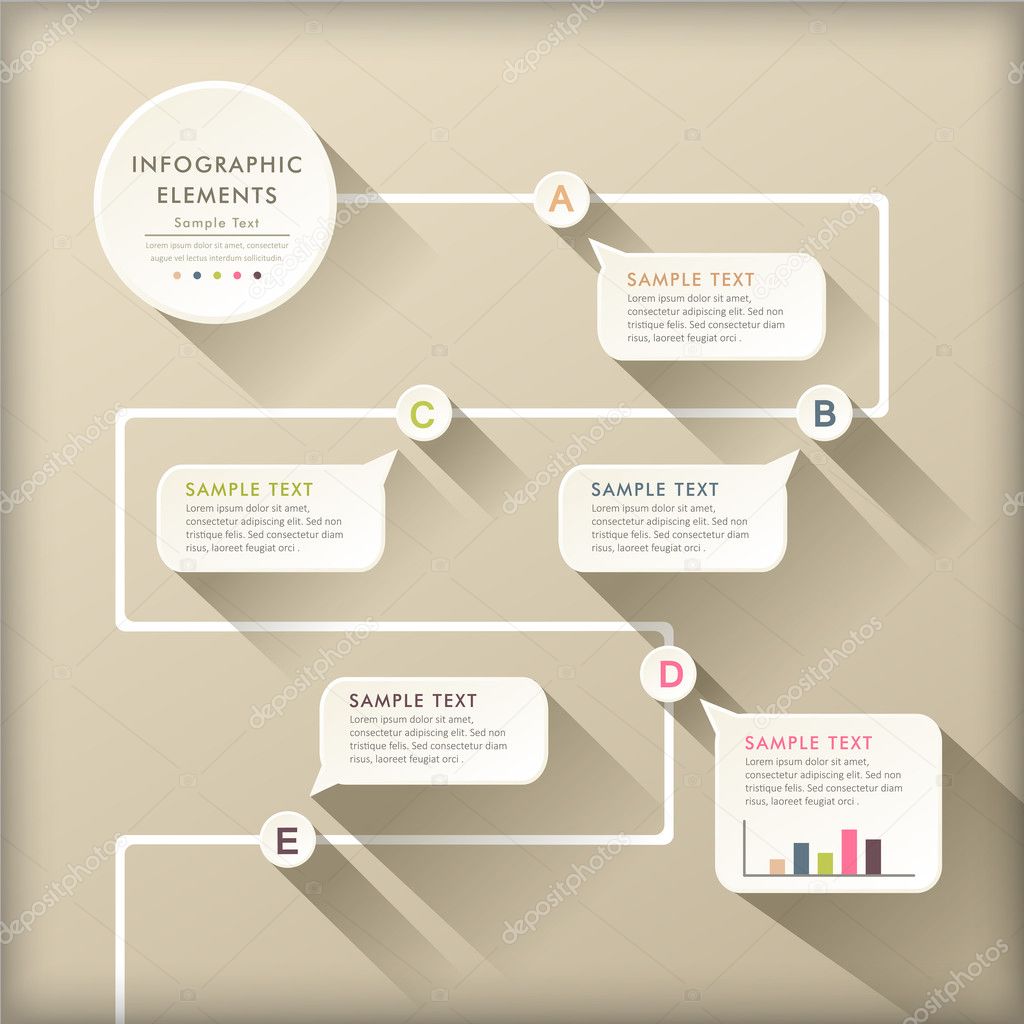 abstract flow chart infographics