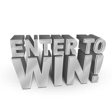 3d illustration of the words Enter to Win clipart