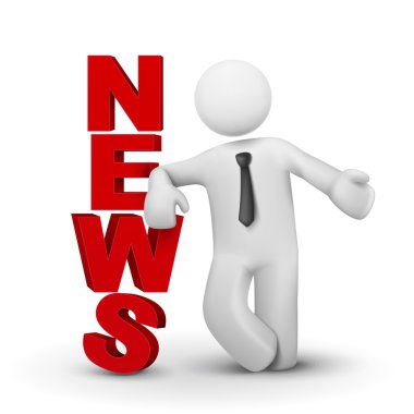 3d işadamı kavramı kelime haber sunma