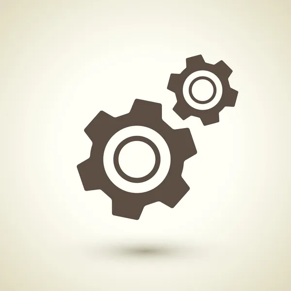 Cogwheel y el icono de desarrollo — Vector de stock