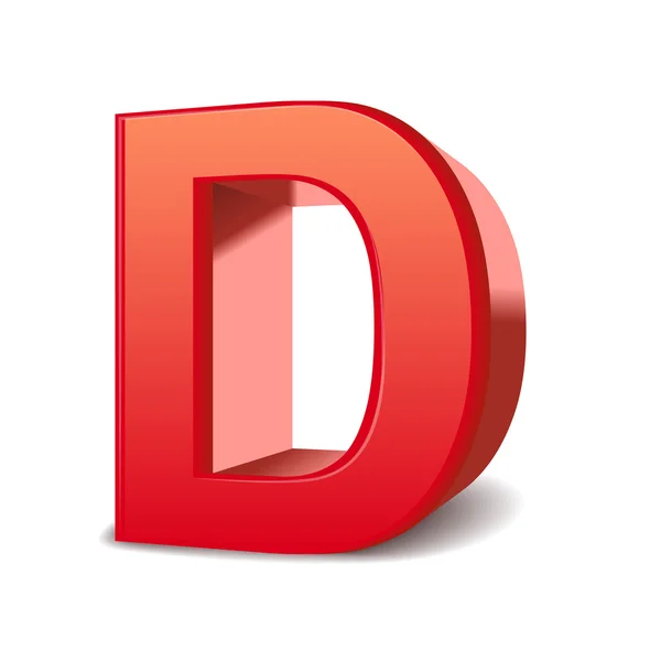 3D-letter d — Stockvector