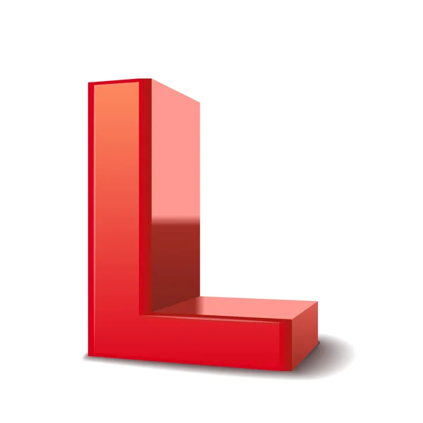 3d Lettre L — Image vectorielle